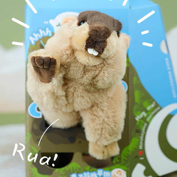 Marmota Stuffed Plush Slap Bracelet (Woodchuck, Grounghog)